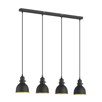 Lindby L&aacute;mpara Colgante jasminka En Negro De Metal - Lindby