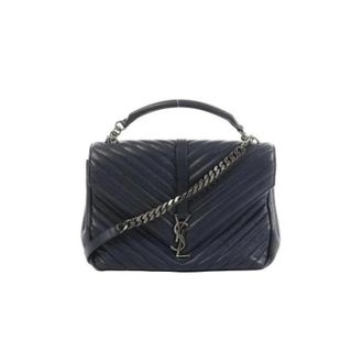 Saint Laurent unisex, Pre-owned, Blauw, Maat: ONE Size Leer