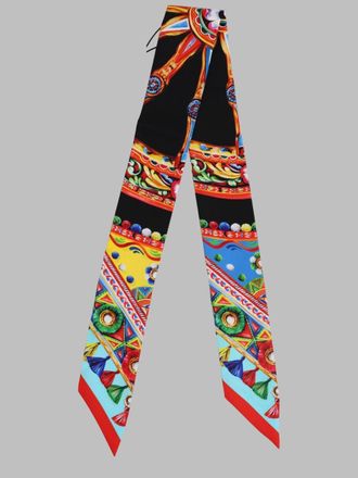 Dolce & Gabbana Silk Twill Bandeau Scarf - Multicolor