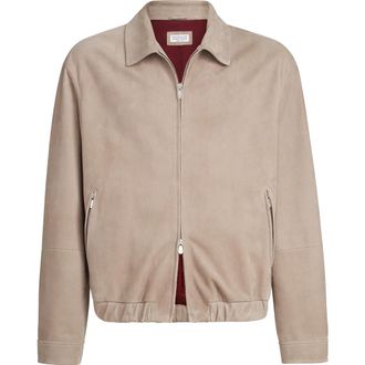 Brunello Cucinelli Suede jacket in Yuta at Nordstrom, Size Xxx-Large Eu