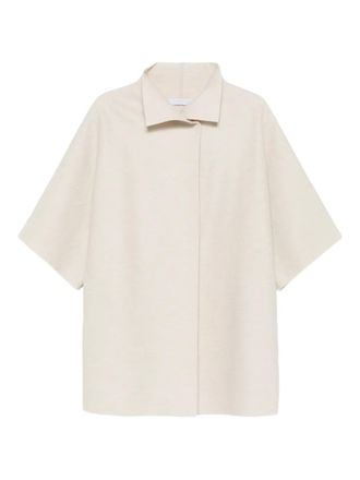 Harris Wharf London short-sleeve collared jacket - Neutrals