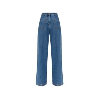 Etro Jeans, Dames, Blauw, W29, Wide Jeans