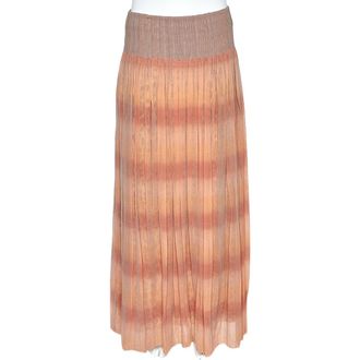 Roberto Cavalli Pink & Animal Printed Silk Layered Maxi Skirt