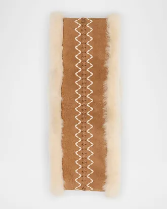 UGG Embroidered Dyed Shearling Headband