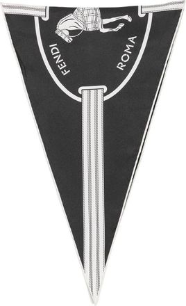 Fendi Equestrian-print Triangular Scarf