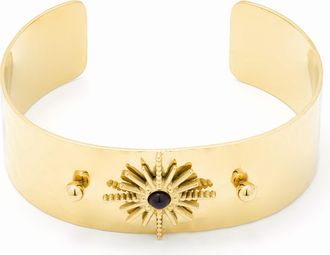 Luxenter Onyx armband afgewerkt in 18K geel goud- Nepai