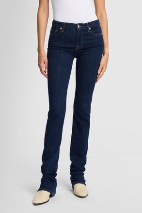 7 For All Mankind Womens Ladies Jeans Stacked Skinny Lead Fit - Dark Blue Denim - Size 25 (Waist)