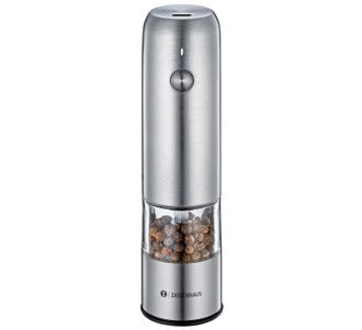 Zassenhaus Koln Rechargeable Salt or Pepper Mill, 5.5 H x 1.5, Chrome