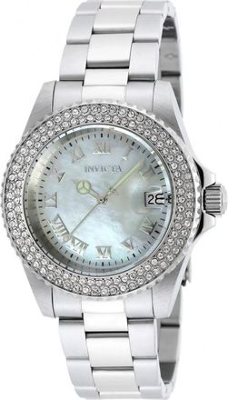 Invicta Angel Mother of Pearl Dial Stainless Steel Ladies Watch 19873
