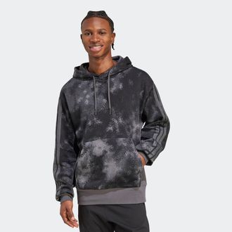 adidas Kapuzensweatshirt ADIDAS SPORTSWEAR AOP COLOURBLOCK HOODIE, Herren, Gr. M, bunt (multicolor, grau six, grau six), Obermaterial: 70% Baumwolle, 30% Pol