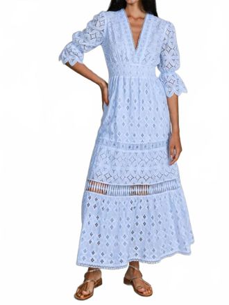 Temptation Positano Curry Maxi Dress In Cielo