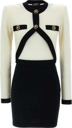 Balmain Short Dresses, female, Multicolor, XS, Filo Leone Catena Dress