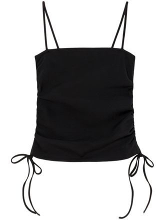 Re/Done Scrunch Tube tank top - women - Cotton/Elastane - S - Black
