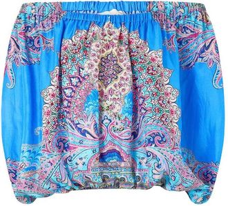 Camilla Off Shoulder Elastic Top - Dames - Blouses - Veelkleurig - Xs/S - Overhemden