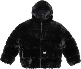 SUPREME x WTAPS Faux Fur Hooded Jacket Black SUP-FW21-343