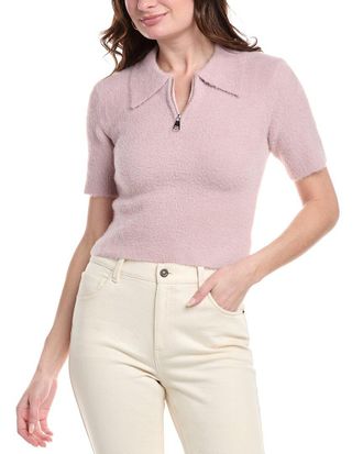 Avantlook Fuzzy Eyelash 1/4-Zip Polo Sweater