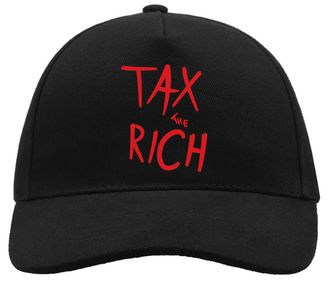 Generic Tax The Rich Comfortable Unisex Brushed Cotton Baseball Trucker Cap with Buckle Black