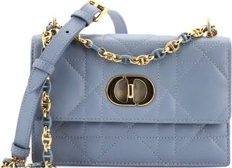 Dior Miss Caro Flap Bag Cannage Quilt Calfskin Mini crossbody bag - Blauw