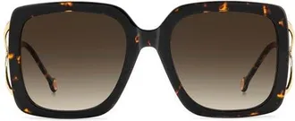 Carolina Herrera Her 56mm Square Sunglasses in Havana/brown Sf at Nordstrom