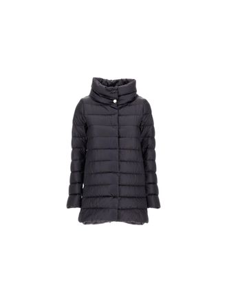 Herno Short Padded Jacket with High Collar and Concealed Zipper
