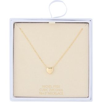 Nordstrom Rack Sliding Heart Pendant Necklace in Gold at Nordstrom Rack