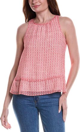 Vince Camuto Halter Neck Shell Peplum Tank Top