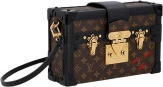 Louis Vuitton Pre-owned Petite Malle Shoulder Bag - Dames - Vintage Schoudertas - Bruin - ONE Size - Leer - Vintage
