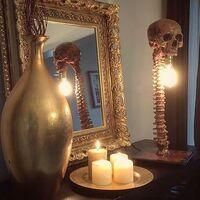 OEM L&aacute;mpara De Calavera Creativa, L&aacute;mpara De Mesa, Decoraci&oacute;n De Terror Para Dormitorio - Crezuo