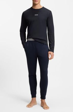 BOSS Holiday Long Pajama Set in Dark Blue at Nordstrom, Size Xx-Large