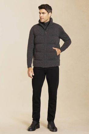 Naked Cashmere Cody Cashmere Puffer Vest in Charcoal at Nordstrom, Size X-Large