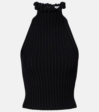 Alaia Alaïa Ribbed-knit turtleneck top