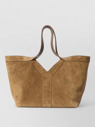 Saint Laurent small suede calfskin tote bag