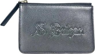 Bulgari Pre-owned Portemonnee / Muntzakje - Dames - Vintage Accessoires - Zwart - ONE Size - Leer - Vintage