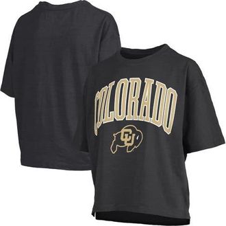 Pressbox Womens Pressbox Black Colorado Buffaloes Nelson Arch Over Logo Waist Length Oversized Slub T-Shirt at Nordstrom, Size X-Large