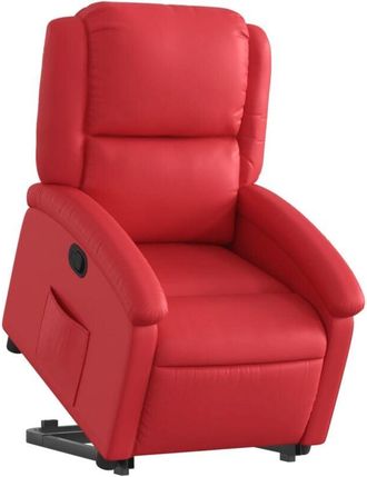 vidaXL Sill&oacute;n Reclinable Elevable Cuero Artificial Rojo Vidaxl