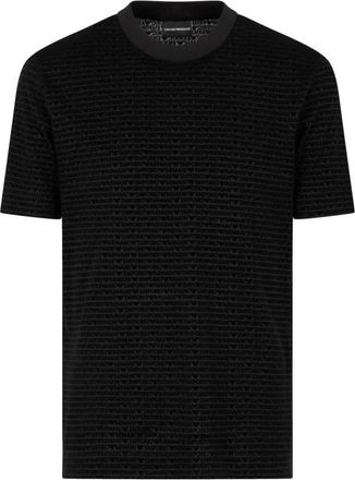 Emporio Armani Zwarte korte mouw T-shirt Af 10017 - Heren - T-shirts - Zwart - XL - Tops