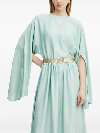 Guess Co cape-sleeve belted midi dress - Green