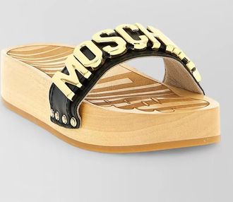 Moschino leather clog sandals
