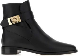 Ferragamo Black Leather Boots