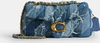 Coach Tabby Shoulder Bag 26 With Repurposed Denim Patchwork Quilting