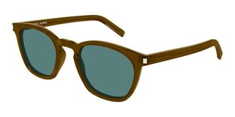 Saint Laurent SL 28 059 Mens Sunglasses Brown Size 49 - Free RX Lenses - Free RX Lenses