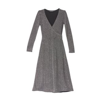 Karl Lagerfeld Jersey Rhinestone Jurk - Dames - Casual kleedjes - Zwart - S - Kleedjes