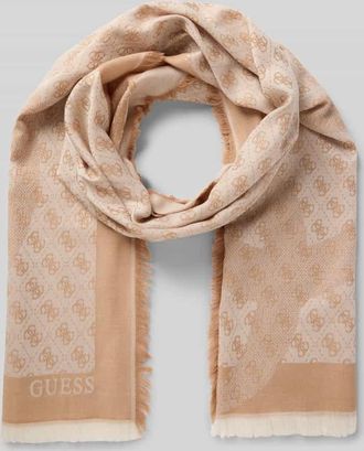 Guess Schal mit Logo-Muster Modell ERICA in Beige, Größe 1