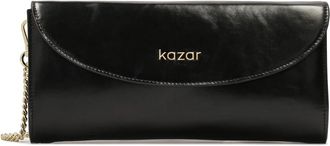Kazar Kleine langwerpige handtas met twee banden - Dames - Clutches - Zwart - ONE Size - Leer - Tassen