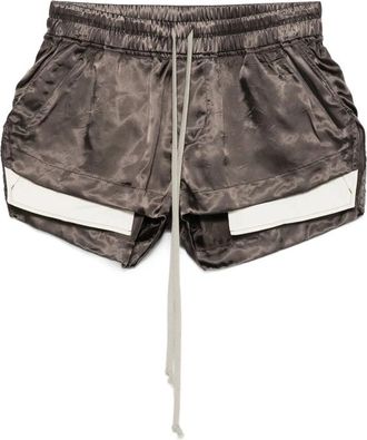 Rick Owens Fog Boxers Drawstring Panelled Shorts
