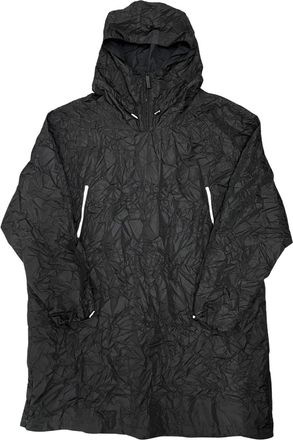424 crease-effect Black raincoat - men - Fabric - S