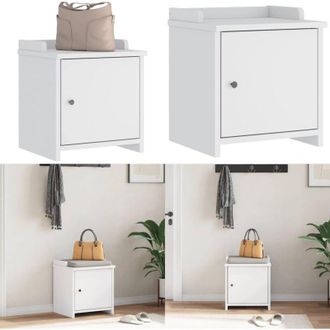 vidaXL Panca da Corridoio SANDNES Bianca 45x40x50 cm in Legno di Pino - Panca da ingresso - Panca in legno