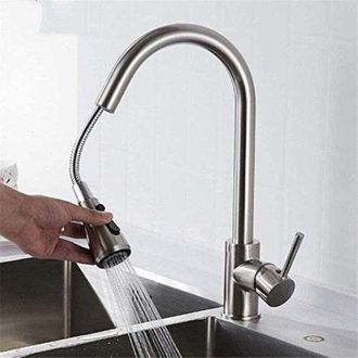 OEM Grifos De Cocina, Grifos De Agua Fr&iacute;a Y Caliente Para Cocina, Grifer&iacute;a Monomando De Lat&oacute;n Para Fregadero, Interruptor De Chorro/flujo Suave, Desag&uuml;e B