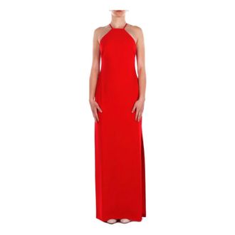 Ralph Lauren Gowns, female, Red, Size: 2XS Lauren Shoulder-Buckle Gown
