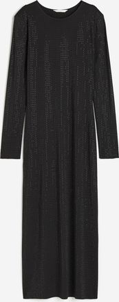H&M Bodycon-Kleid mit Strassverzierung - Schwarz